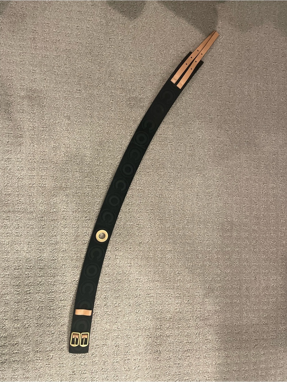 💋CHANEL Black and Tan Belt with Gold Buckles - Picture 5 of 7